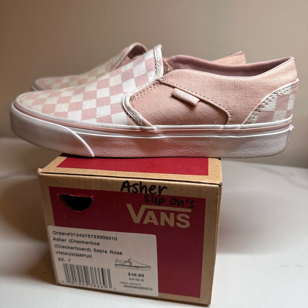 Rose Pink Slip on vans
